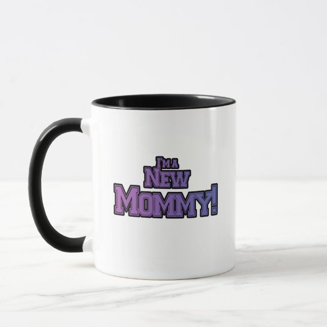 Purple I'm A New  Mommy Tshirts and Gifts Mug (Left)