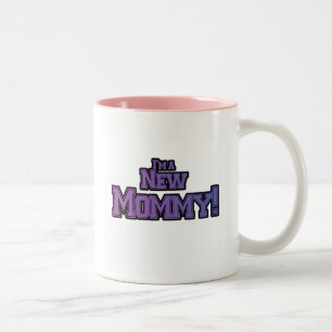 Purple I'm A New Mommy Tshirts and Gifts Two-Tone Coffee Mug