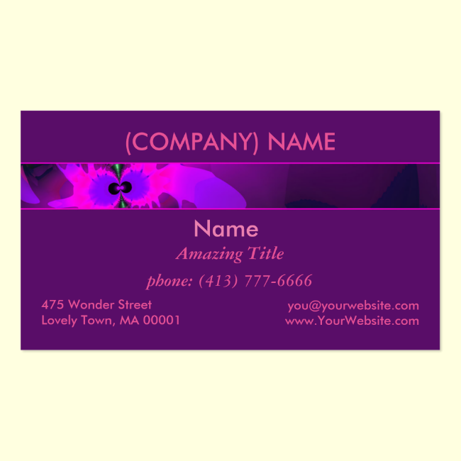 Purple Imp, Abstract Violet, Magenta, Pink Ribbons Double-Sided Standard Business Cards (Pack Of 100)
