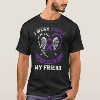 Purple In Memory Of Friend Alzheimers Awareness Ba T-Shirt