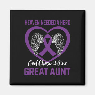 Purple In Memory Of Great Aunt Pancreatic Cancer A Magnet