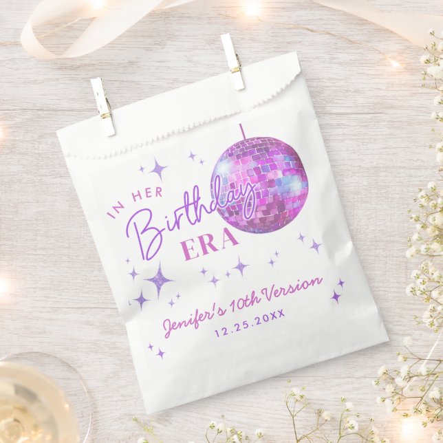 Purple In My Birthday Era Music Favor Bag (Clipped)