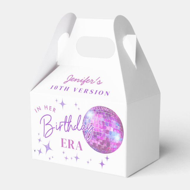 Purple In My Birthday Era Music Favor Boxes (Front Side)