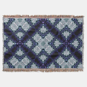 Purple Indigo Essence Medieval Woven Throw Blanket