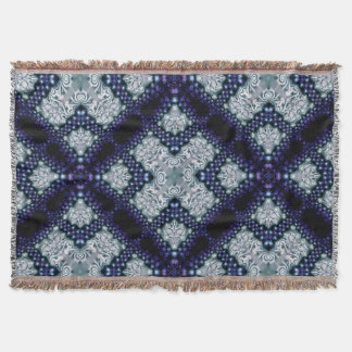 Purple Indigo Essence Medieval Woven Throw Blanket
