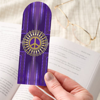 Purple Indigo Peace Energy Custom Quote Bookmarks