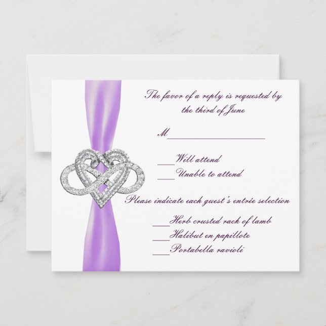 Purple Infinity Heart Response Card (Front)