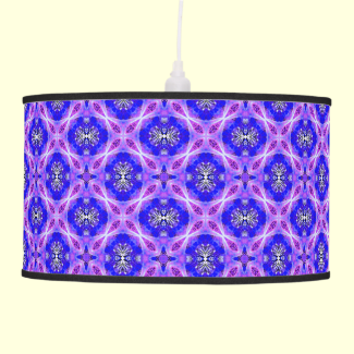 Purple Infinity Signs Abstract Blue Violet Flowers Hanging Pendant Lamps