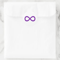 Purple Infinity Symbol Classic Round Sticker | Zazzle
