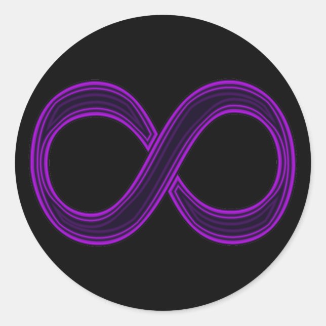 Purple Infinity Symbol Sticker (Front)