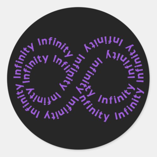 Purple Infinity Symbol Sticker