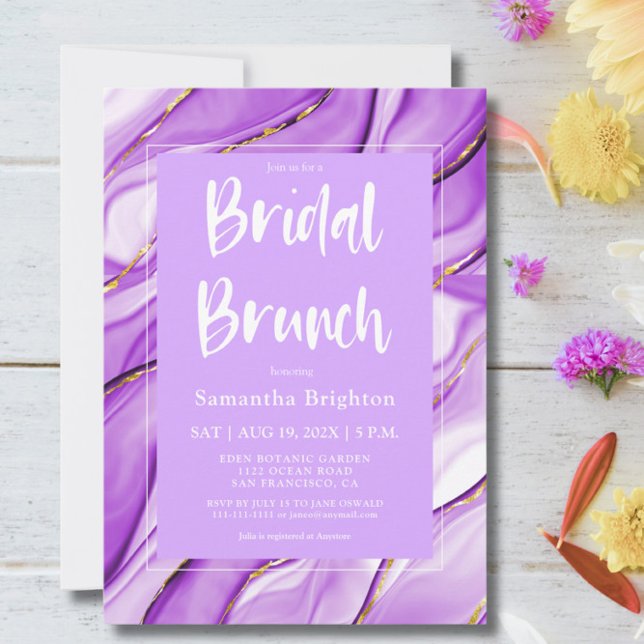 Purple Ink Bridal Brunch  Invitation (Creator Uploaded)