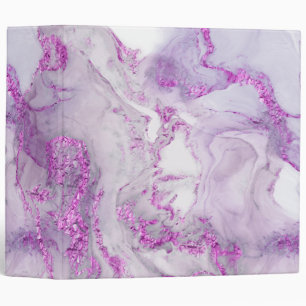 purple ink splash 3 ring binder
