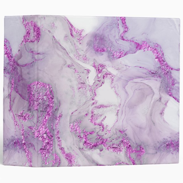 purple ink splash 3 ring binder (Front/Spine)