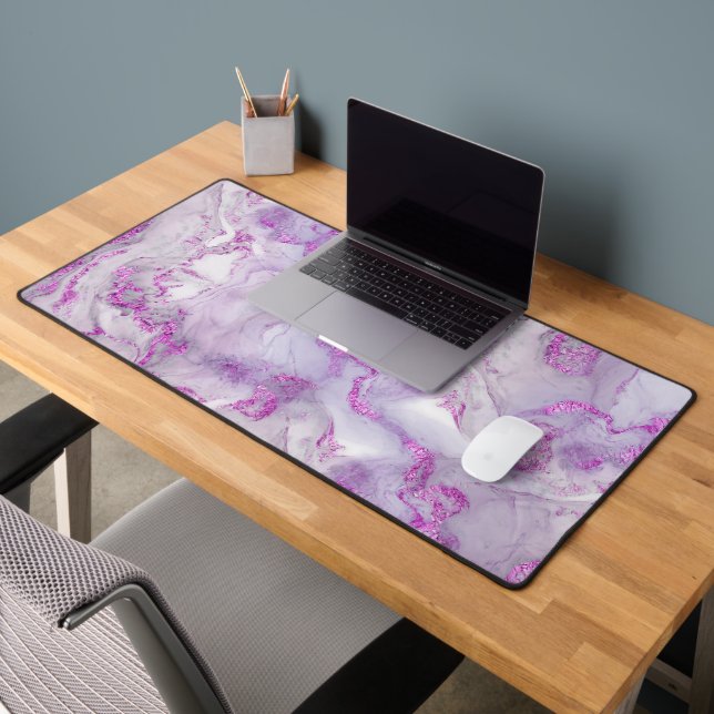 purple ink splash  desk mat (Office 2)