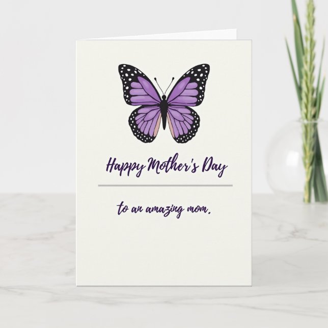 Purple Insect Mothers Day Card (Front)