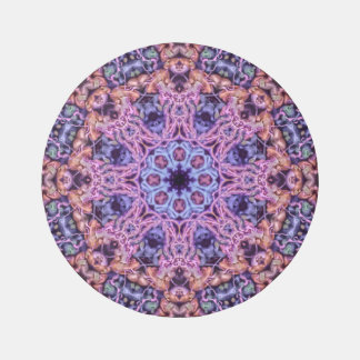 Purple Intricate Alien Kaleidoscopic Mandala Rug