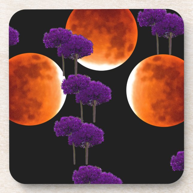 Purple Intrusion Beverage Coaster (Front)