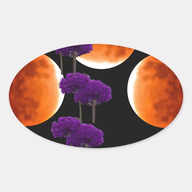 Purple Intrusion Oval Sticker (Front)