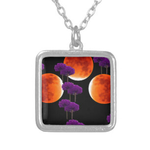 Purple Intrusion Silver Plated Necklace