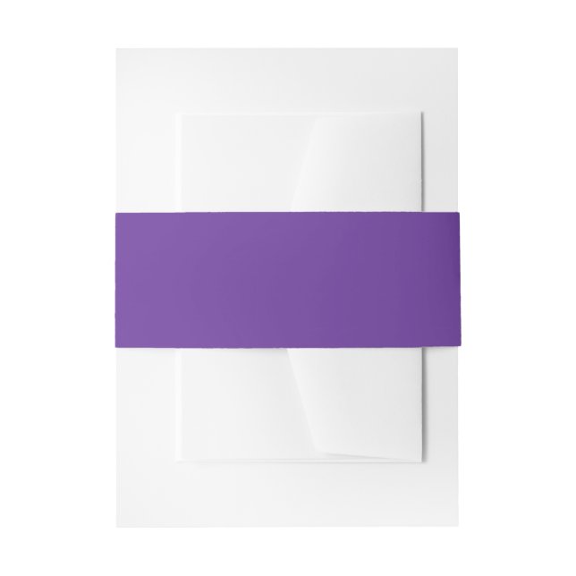 Purple Invitation Belly Band (Front Example)