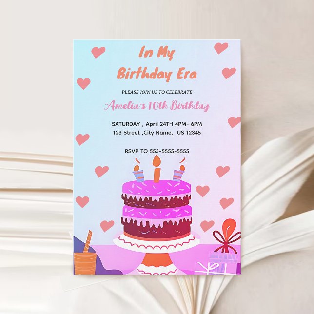 Purple Invite | in My Birthday Era Invitation  (Purple Invite | in My Birthday Era Invitation)