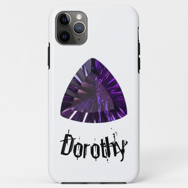 Purple iPhone case Amethyst Gemstone (Back)