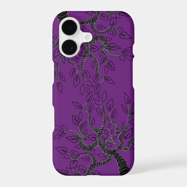 Purple iPhone Case Art Tree - Your Color (Back)