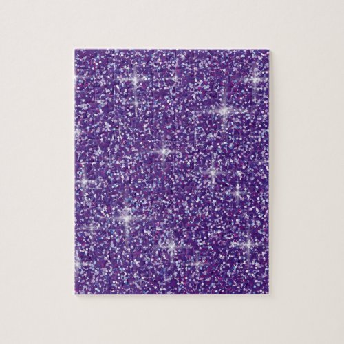 Purple iridescent glitter jigsaw puzzle