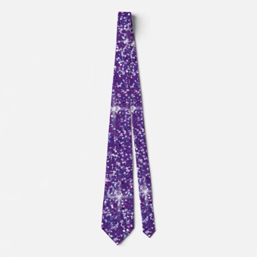 Purple iridescent glitter neck tie