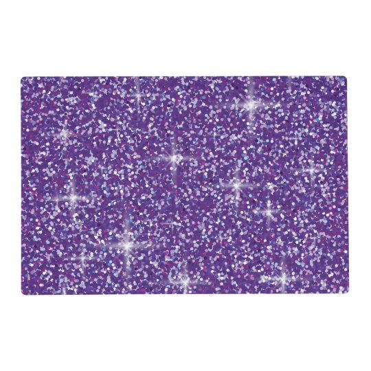 Purple iridescent glitter placemat