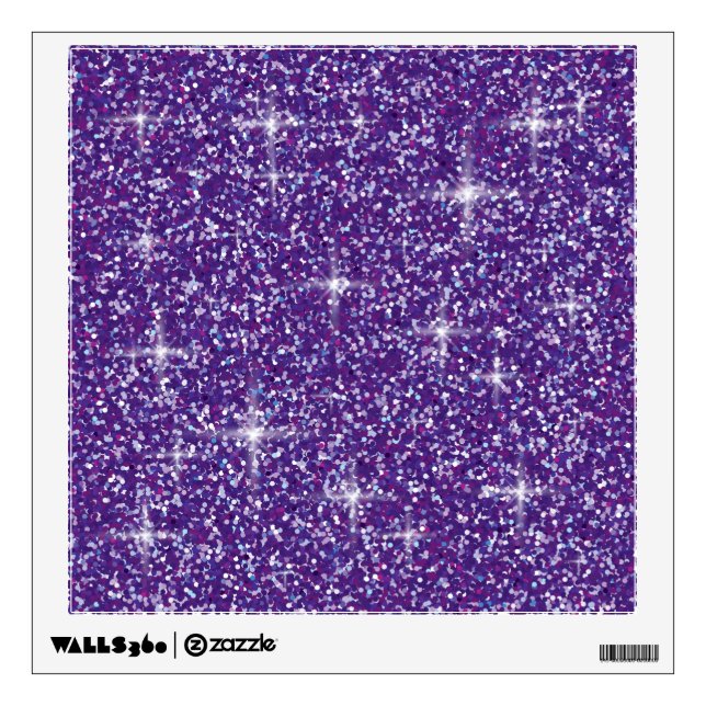 Purple iridescent glitter wall sticker (Front)