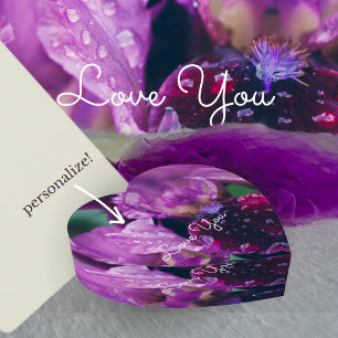 Purple iris after rain paperweight