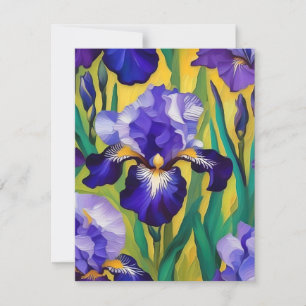 Purple Iris B Holiday Card