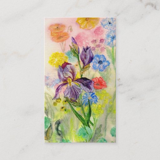 Customizable 'Purple Iris' Business Card
