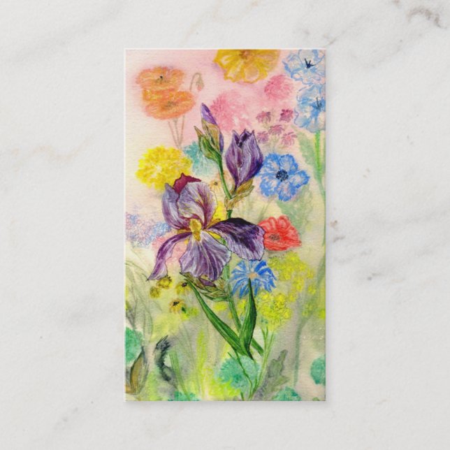 'Purple Iris' Business Card (Front)