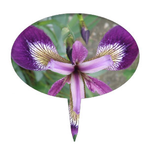 Purple Iris Cake Pick