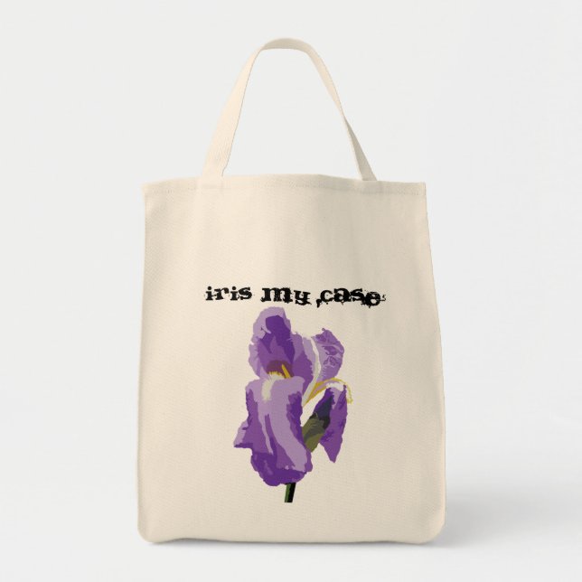 Purple Iris Computer Vector Art Tote Bag (Front)
