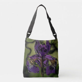 Purple Iris Crossbody Bag