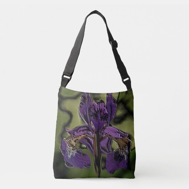 Purple Iris Crossbody Bag (Front)