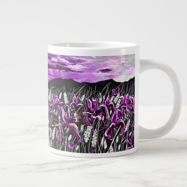 Purple Iris Fields Mug (Right)