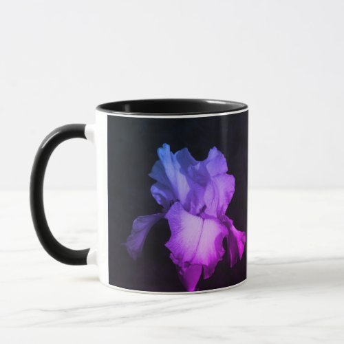 Purple Iris Floral Photography Mug