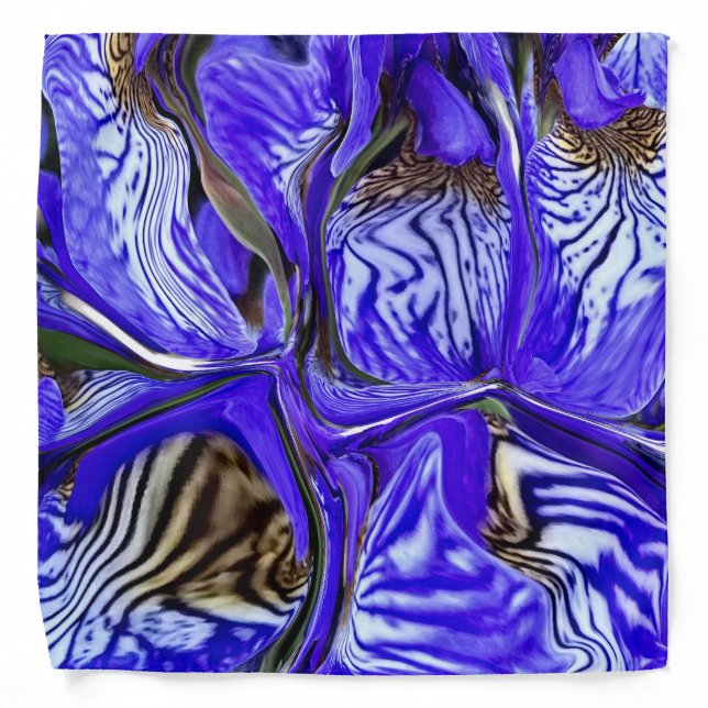 Purple Iris Flower Bandana (Front)