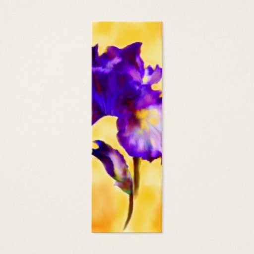 Customizable Purple Iris (flower) Bookmarks Business Card Templates