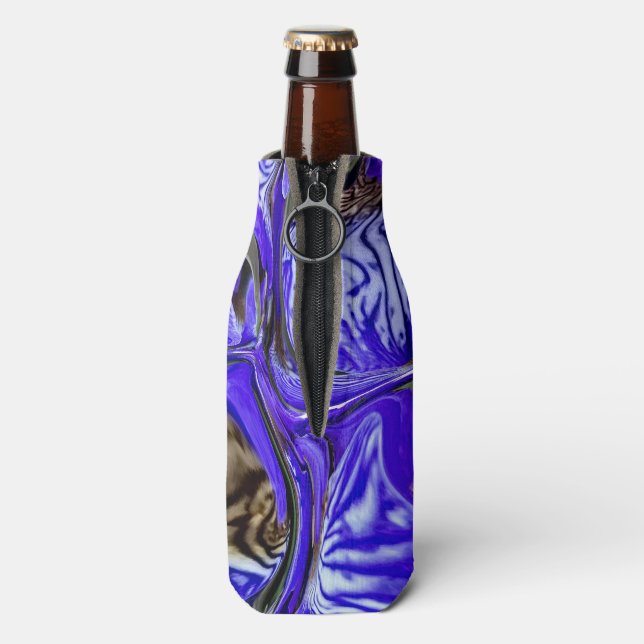 Purple Iris Flower Bottle Cooler (Bottle Back)