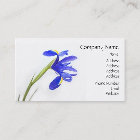 Purple Iris Flower Business Card