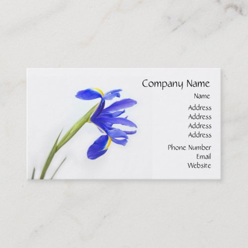 Purple Iris Flower Business Card