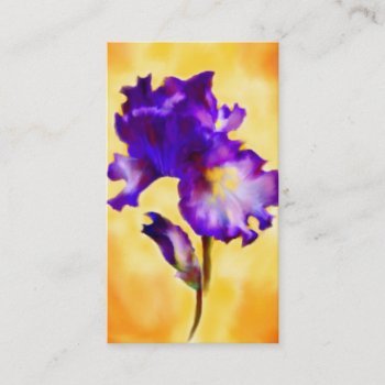 Purple Iris (flower) Business Cards by jaisjewels at Zazzle