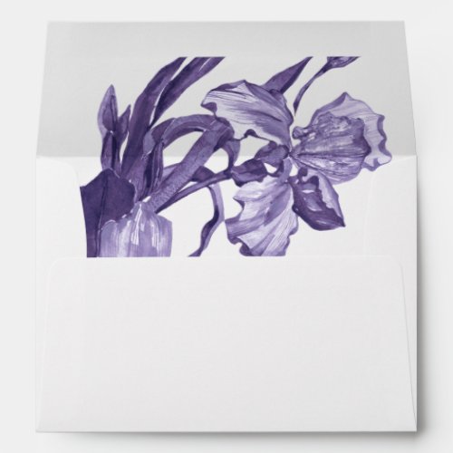 Purple Iris Flower Envelope