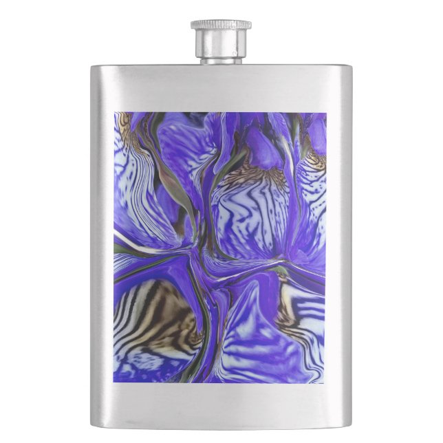 Purple Iris Flower Flask (Front)
